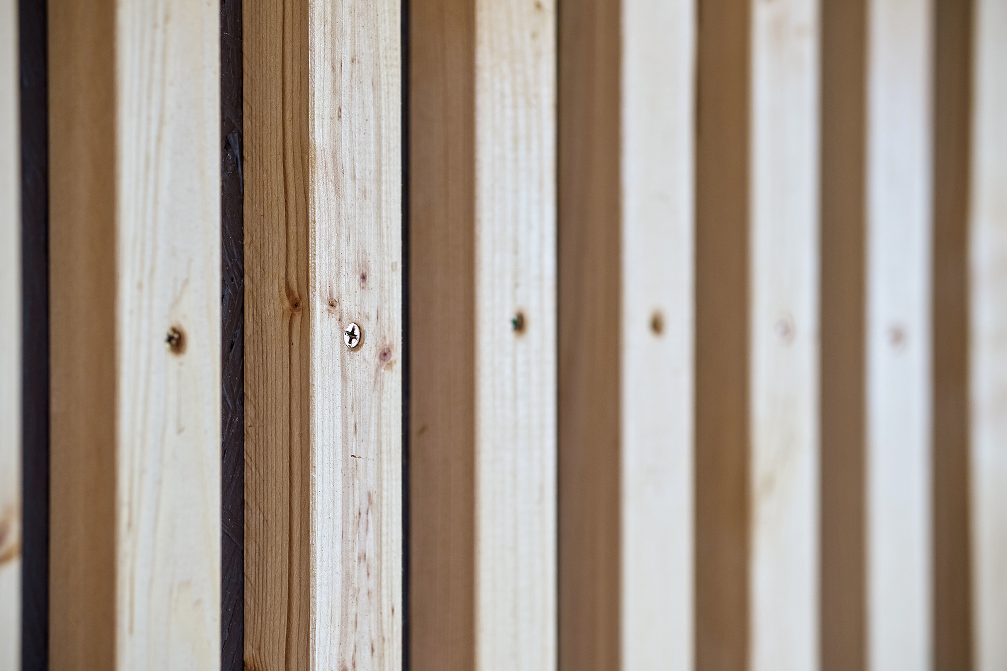 Furring strips that are placed to offset siding from your home’s sheathing or wrap.